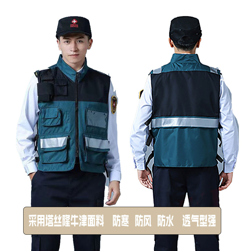 중국 건강 응급 구조 팀 조끼 응급 처치 야외 CDC 멀티 포켓 작업복 조끼 맞춤형