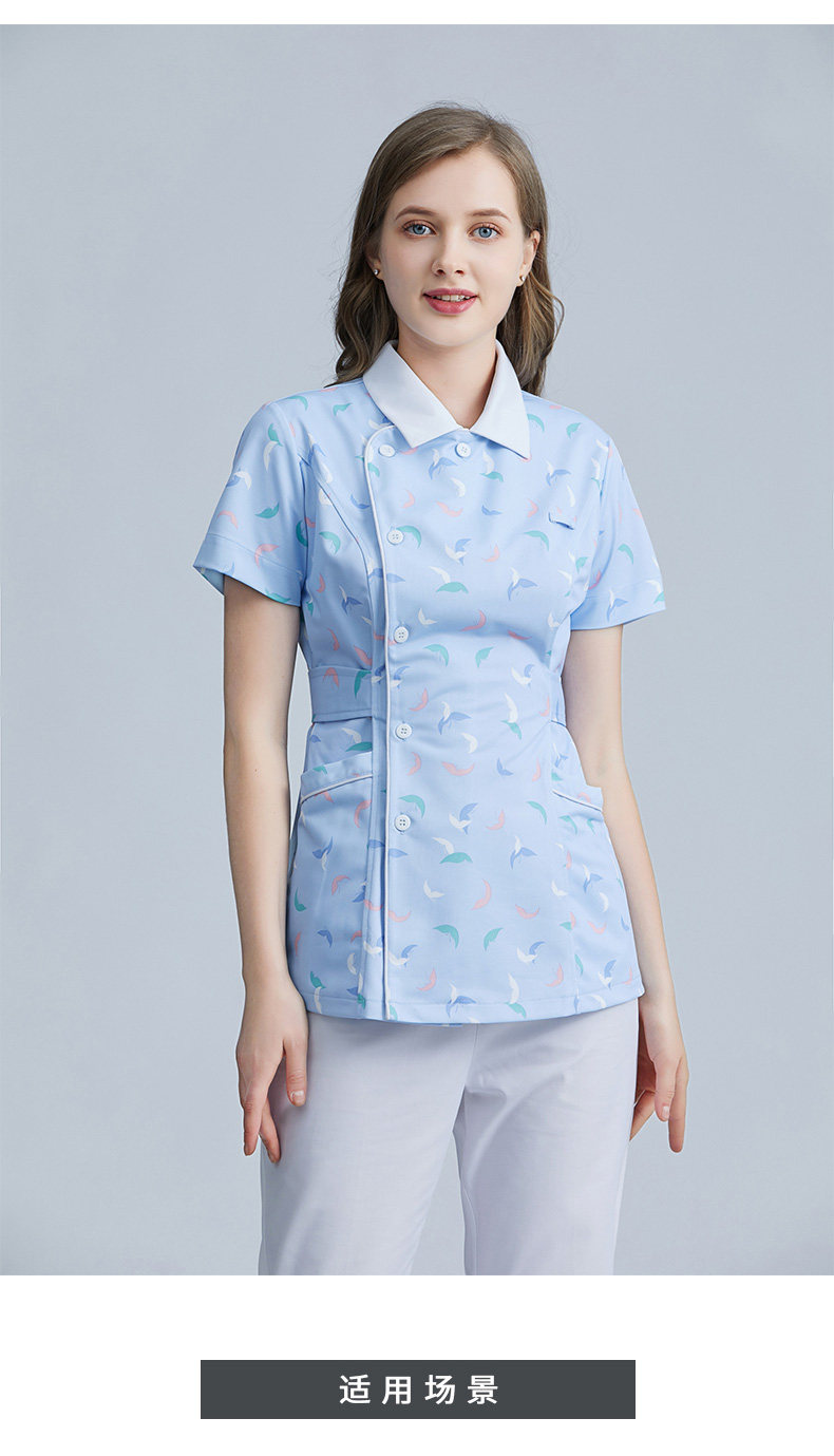 탄성 간호사 유니폼 분할 정장 길고 짧은 소매 의료 치과 병원 패션 감금 미용 유니폼 의료 작업복