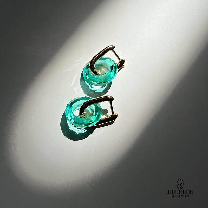 欧美彩色可拆分个性耳环