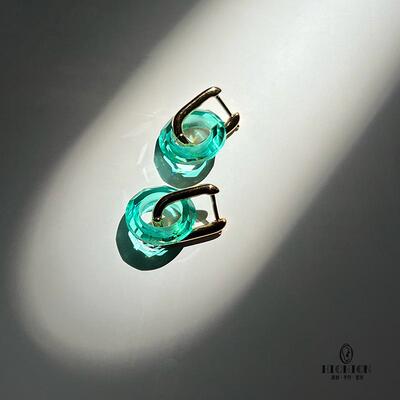 欧美彩色可拆分个性耳环