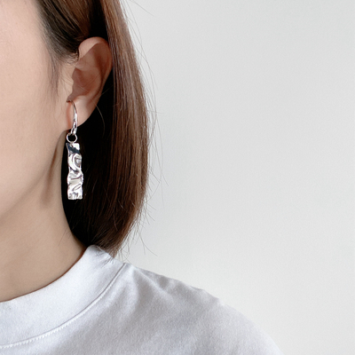 hionion原创月球旅行银情侣耳夹