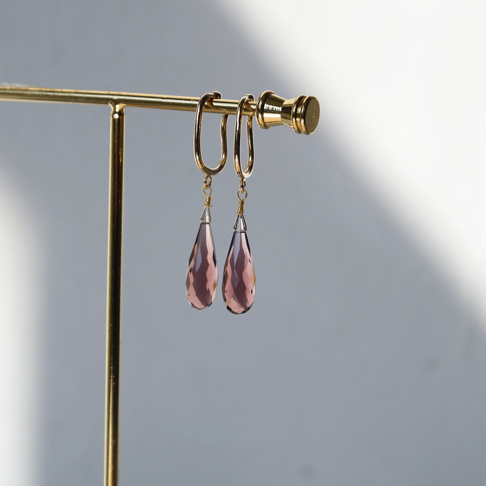 onion原创开罗紫玫瑰简约风耳挂