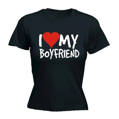 I Love My Boyfriend T shirt 新款我爱我男朋友印花女士夏季T恤