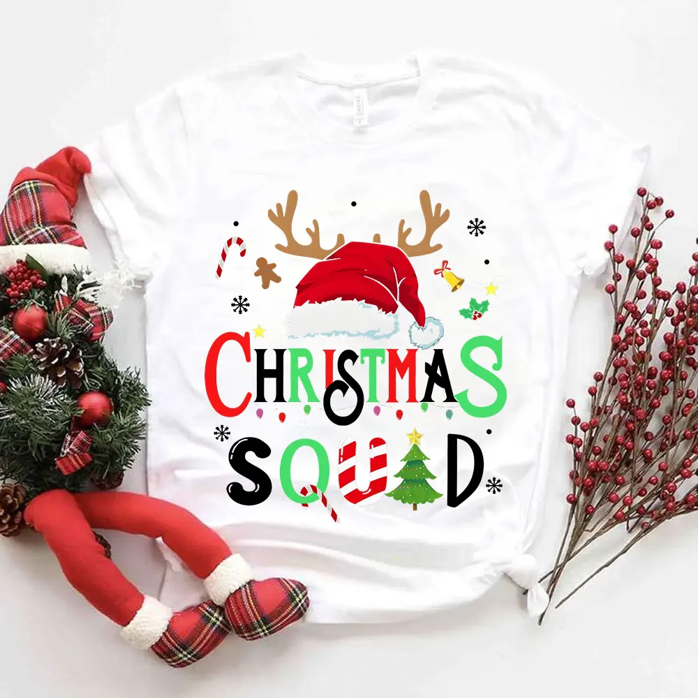 Christmas Souid Tshirt 个性圣诞节圣诞音乐T恤男女情侣装亲子服