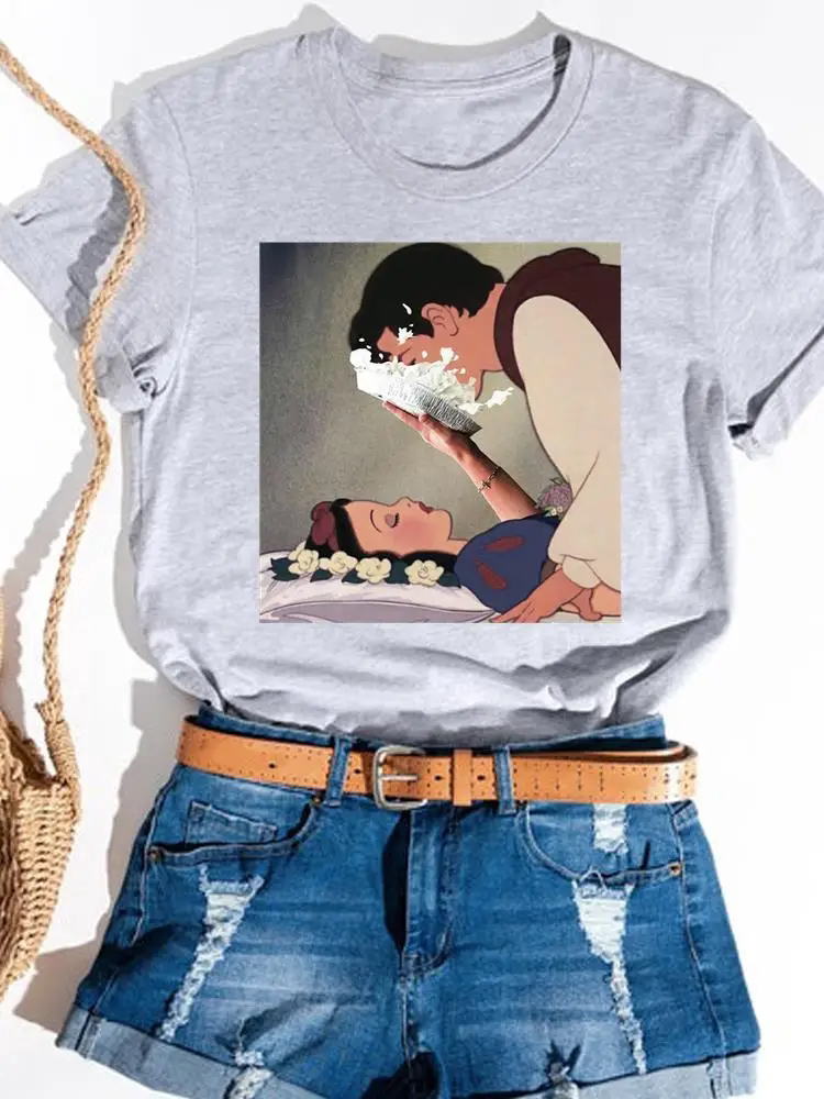 Princess T shirt 趣味恶搞公主印花短袖T恤休闲大码圆领上衣服