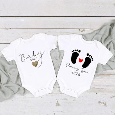 Coming Soon 2026 Bodysuit 2026年新生儿宝宝纯棉短袖爬服包屁衣