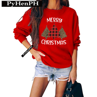 Christmas Hoodies 新款圣诞节圣诞老人印花卫衣男女秋装套头衫