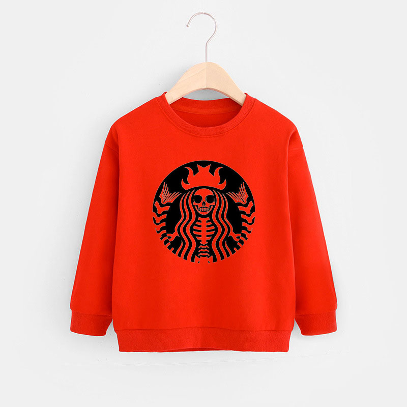 Halloween Hoodies 万圣节儿童长袖套头卫衣骷髅印花晚会上衣服