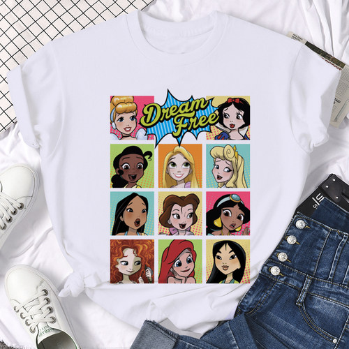 欧美卡通印花短袖莫代尔