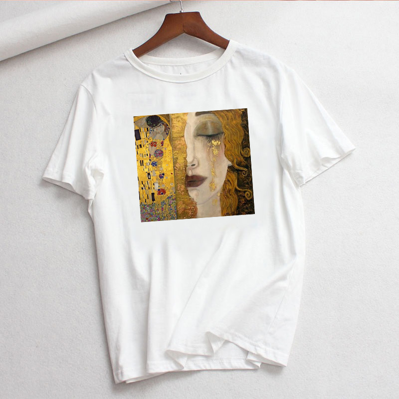 Gustav Klimt Tshirt 时尚古斯塔夫克里姆特油画印花T恤男女短袖 女装/女士精品 T恤 原图主图