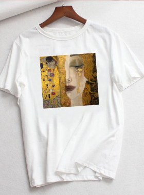 Gustav Klimt Tshirt 时尚古斯塔夫克里姆特油画印花T恤男女短袖