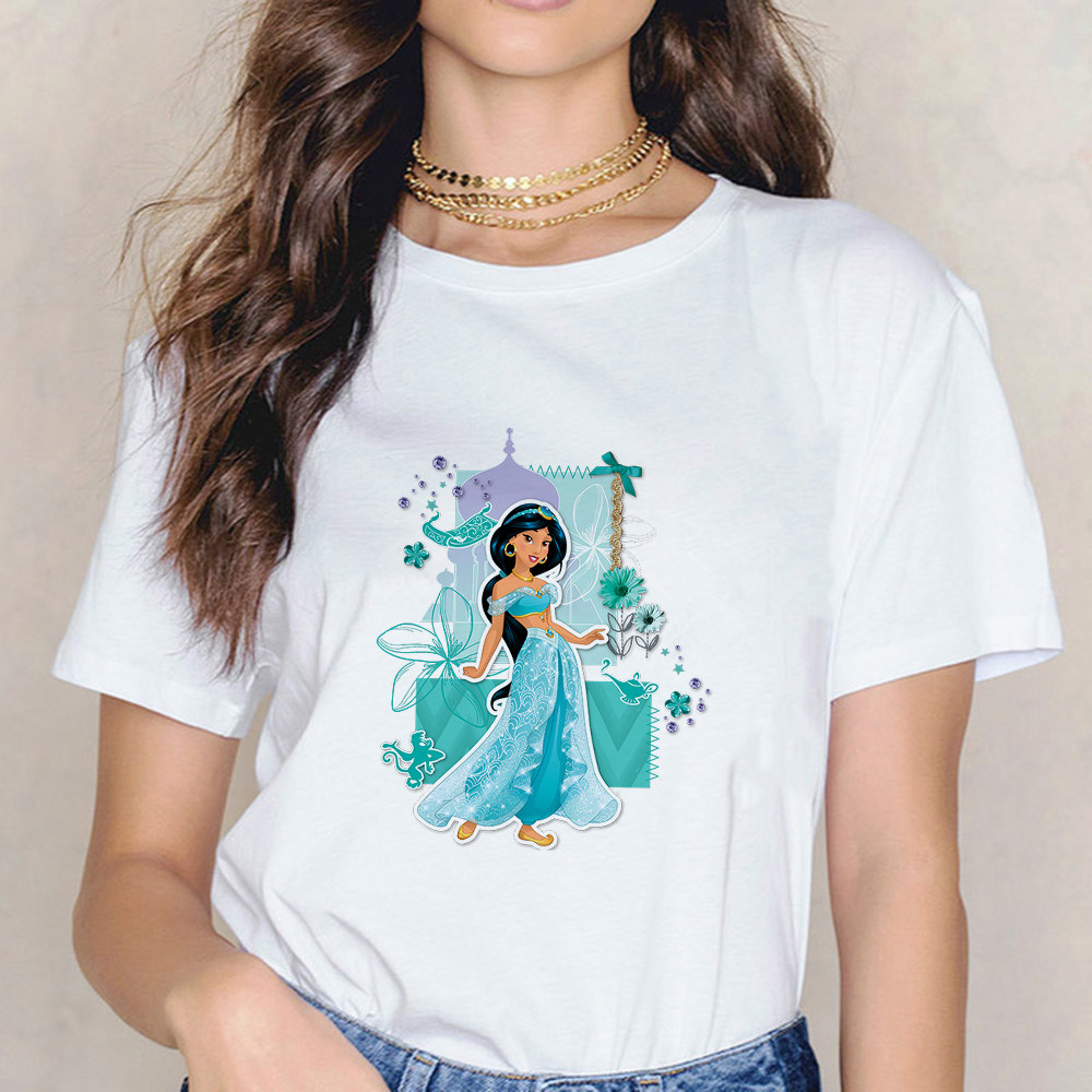 Princess T shirt 欧美时尚公主印花大码女士T恤休闲百搭亲子装