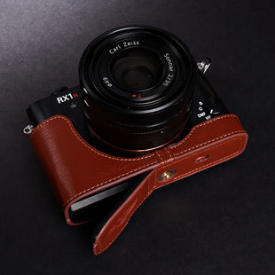 进口牛皮 真皮sony索尼RX1Rii RX1R2 M2相机包保护套半套手柄配件