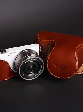 TPorig适用于索尼NEX-5N保护套NEX3N NEXF3 C3 5C真皮相机包皮套