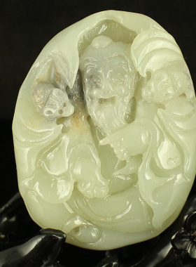 天然把件人物新疆和田玉一口价