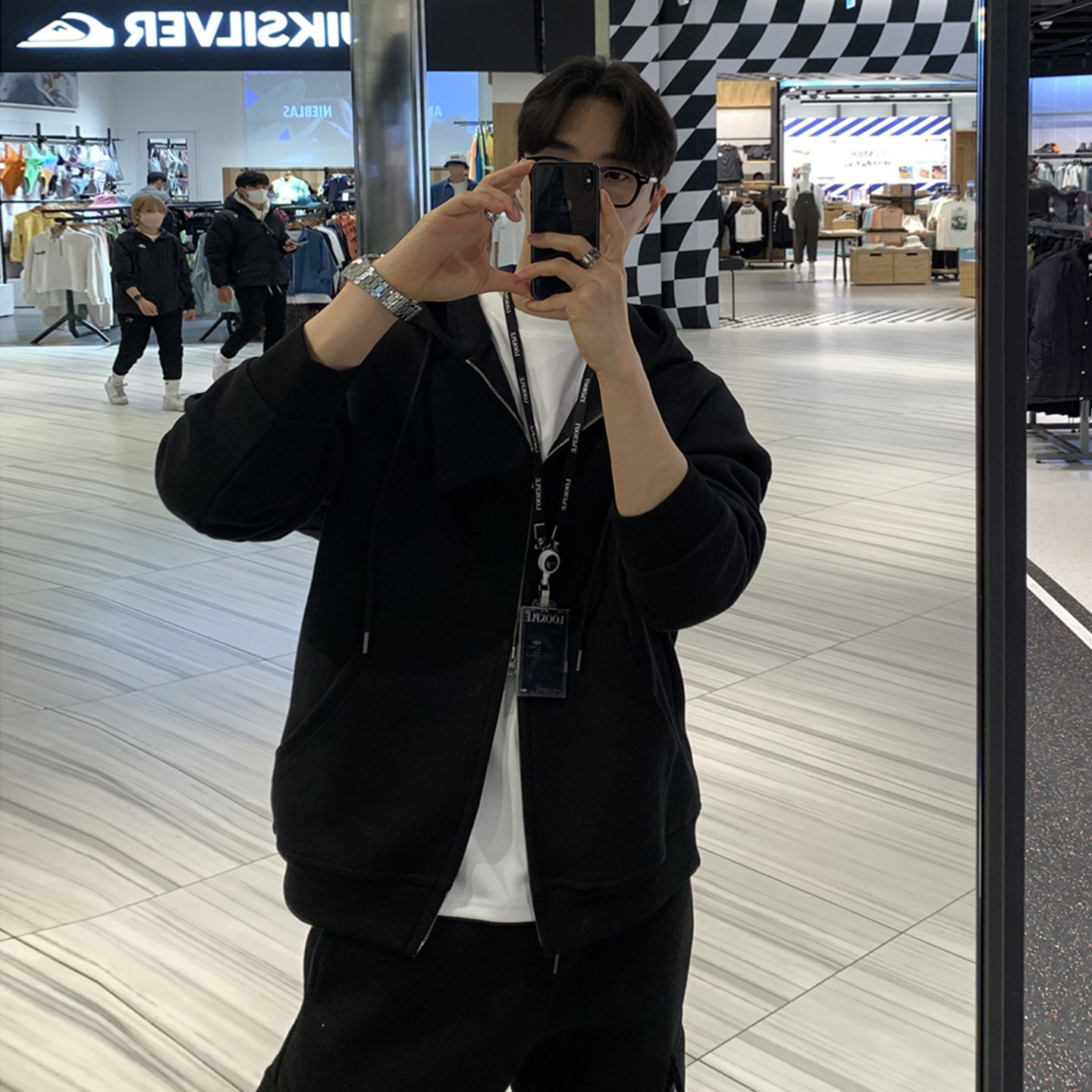 碧舍秋季韩版潮流新款连帽开衫宽松休闲运动套装黑色高级感痞帅男,男装,卫衣,淘宝优惠券,粉丝福利购,淘宝优惠卷