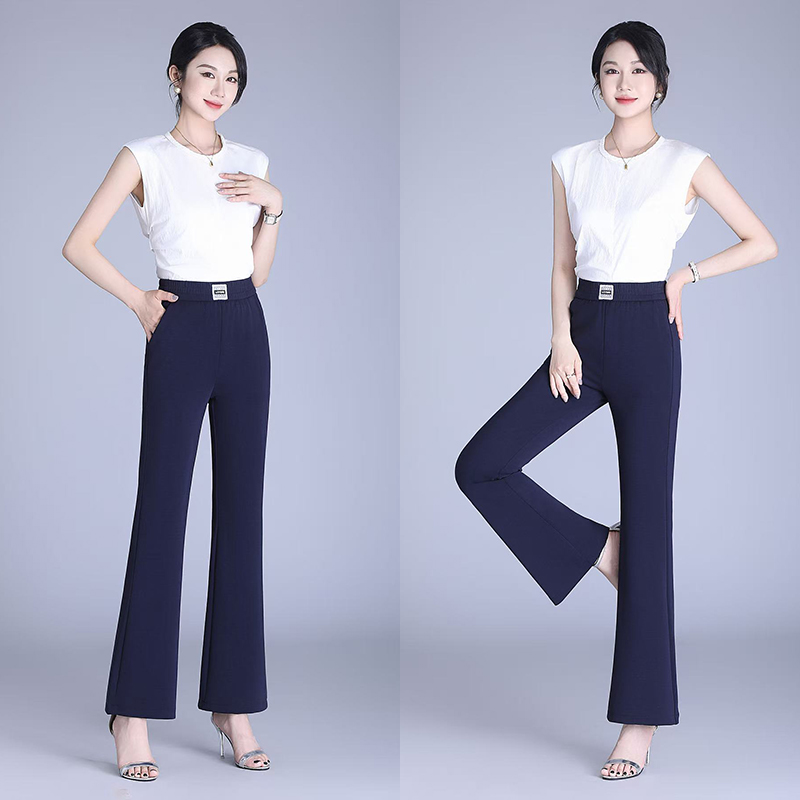 卡里卡6676女裤夏薄款窄版直筒裤