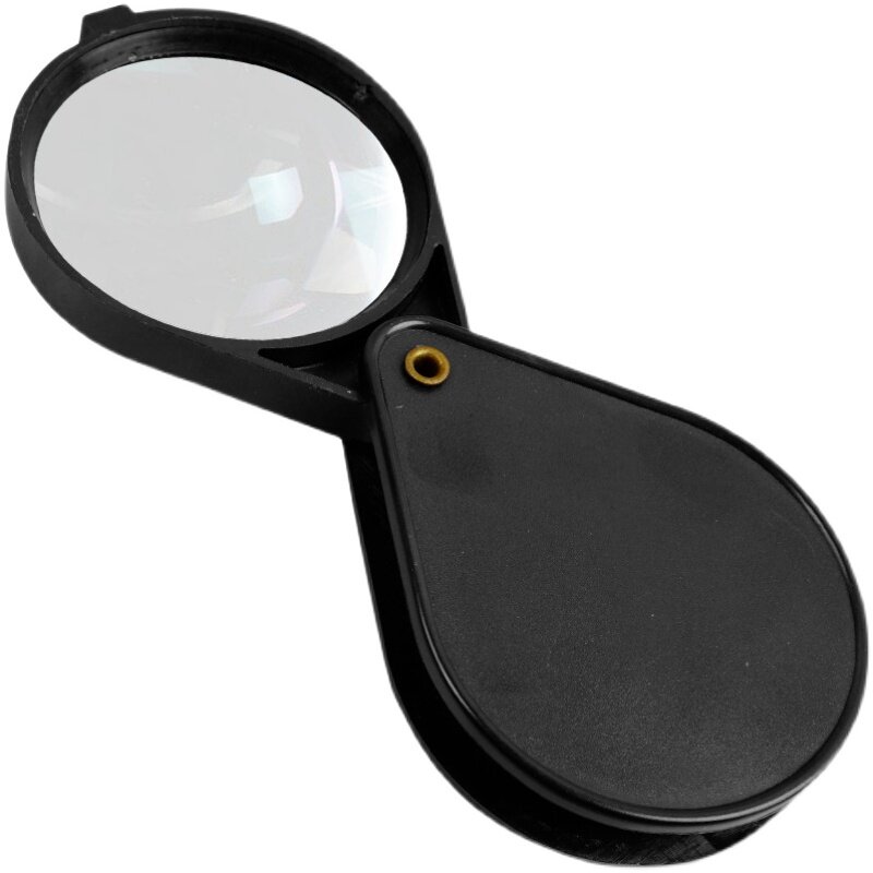 手持式放大镜老人阅读高清看药瓶字体地图袖珍口袋折叠扩大镜便携