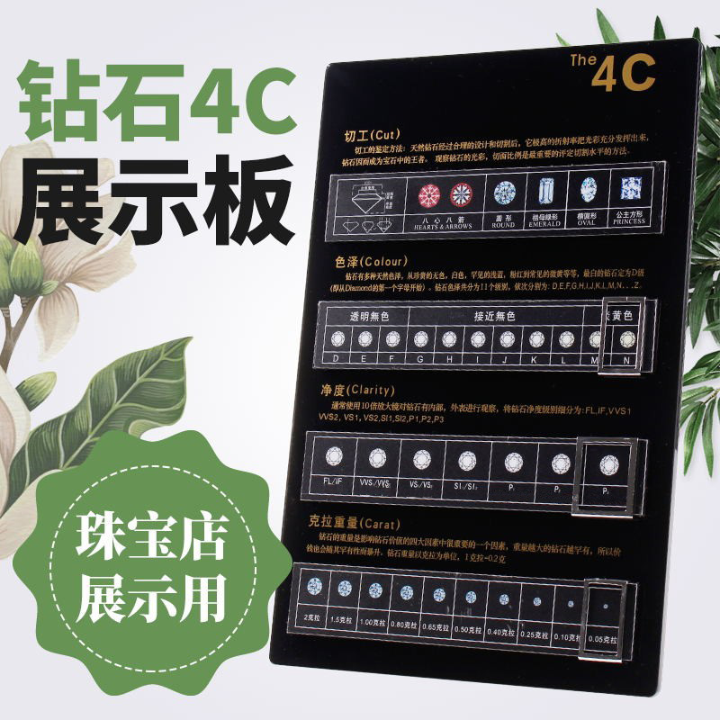 钻石鉴定专用4C展示牌