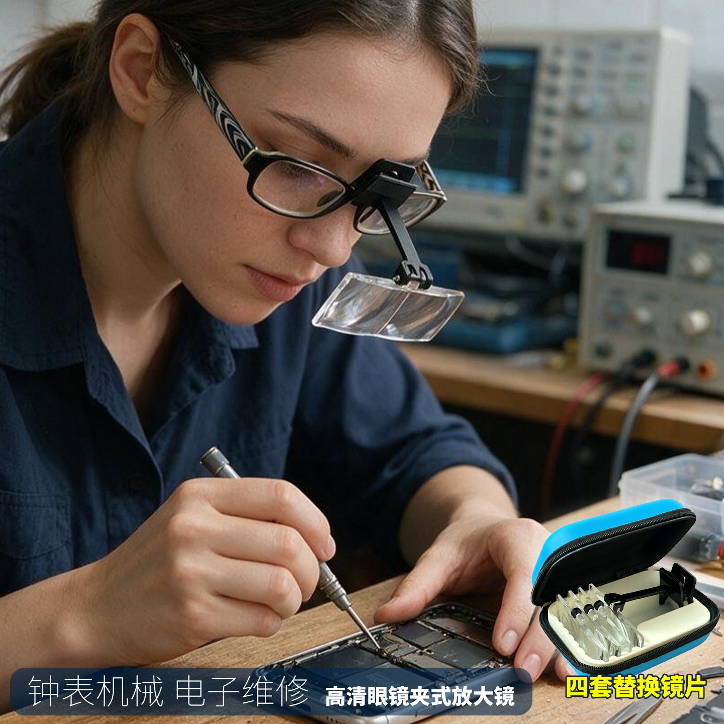 思多美便携头戴放大镜多倍夹式图片