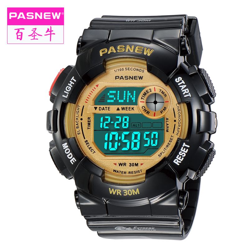 百圣牛运动风倒计时电子手表