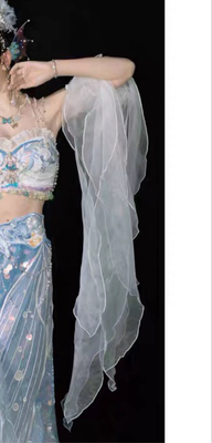 定制古风敦煌羽袖加长飘飘袖 飘带松紧