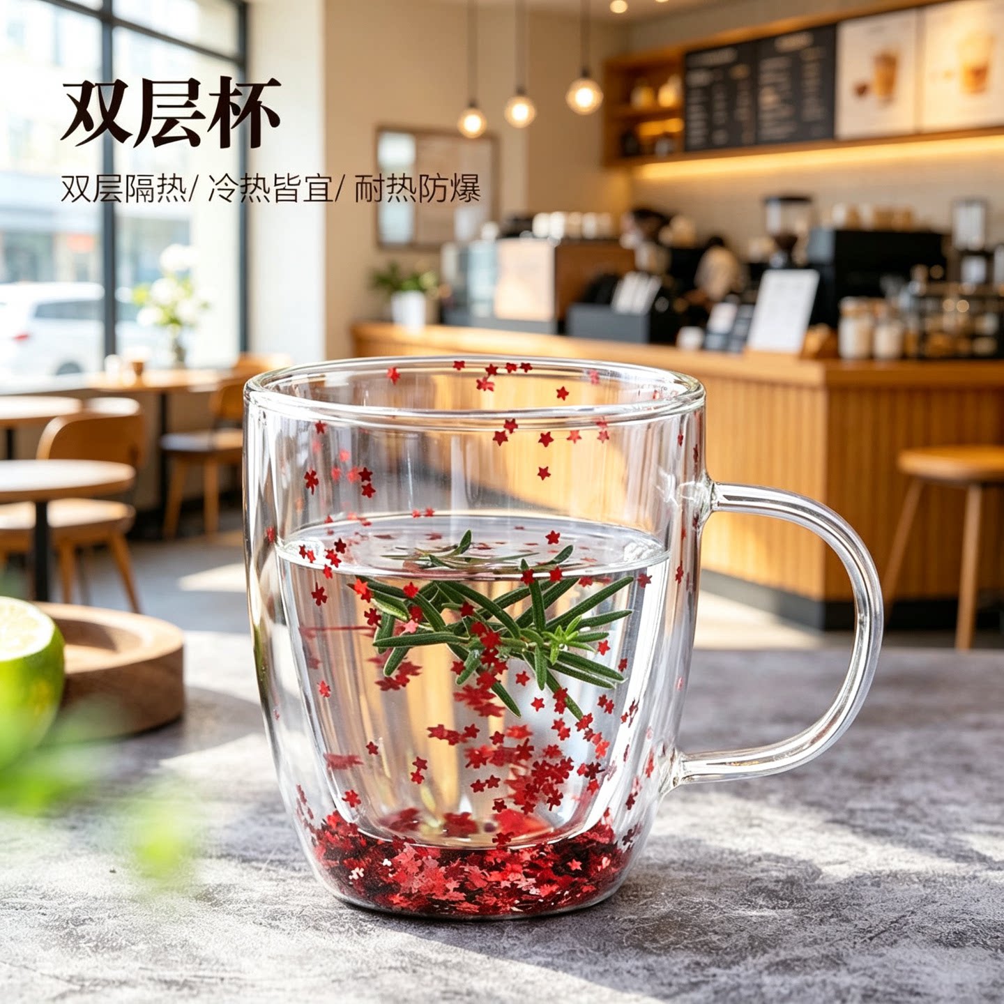 2026新款双层玻璃杯隔热杯子