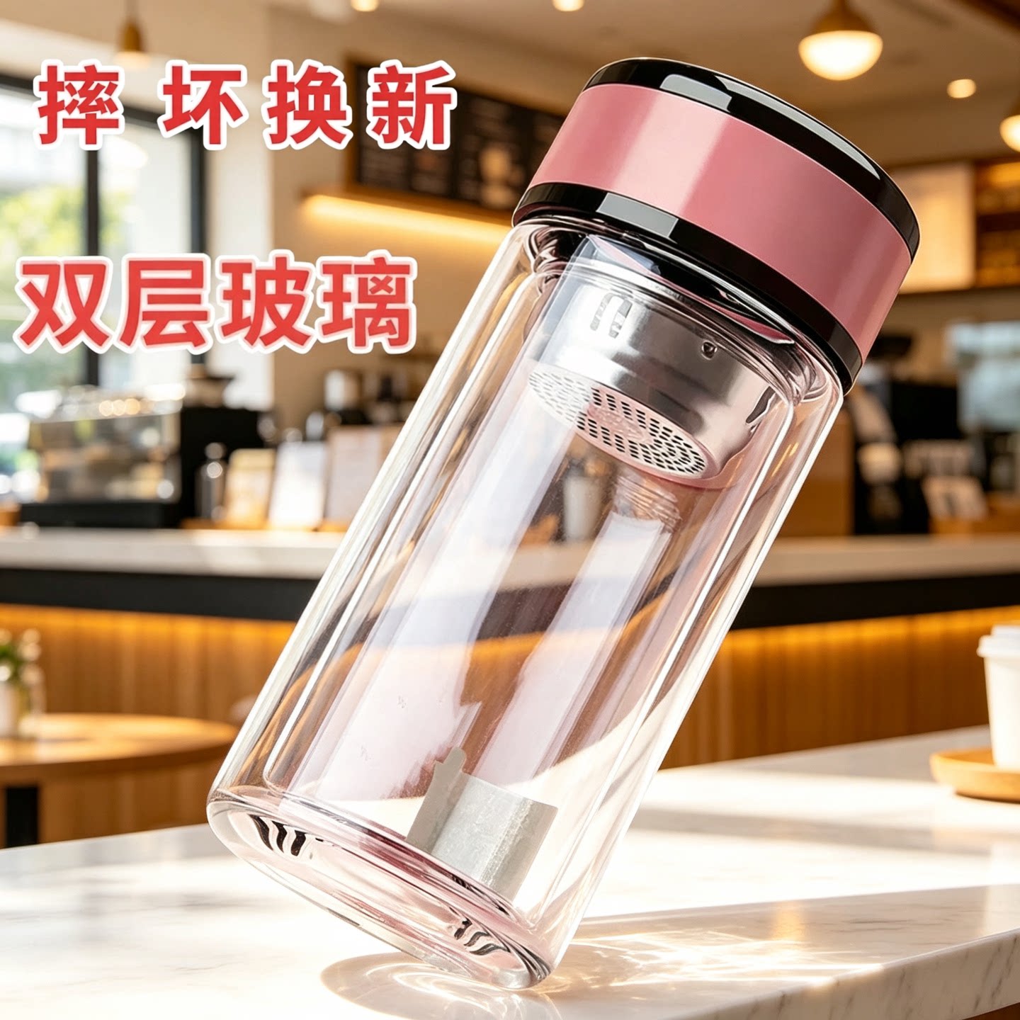 2026新款双层加厚玻璃杯