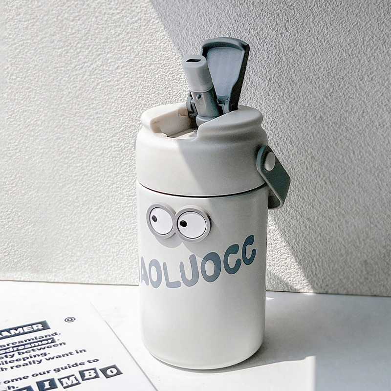 316不锈钢吸管保温杯大容量2026新款水杯女士高颜值防摔学生杯子