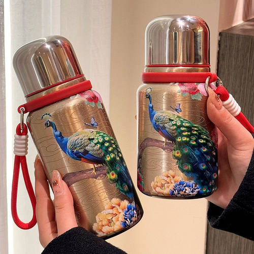 高档中国风保温杯高颜值