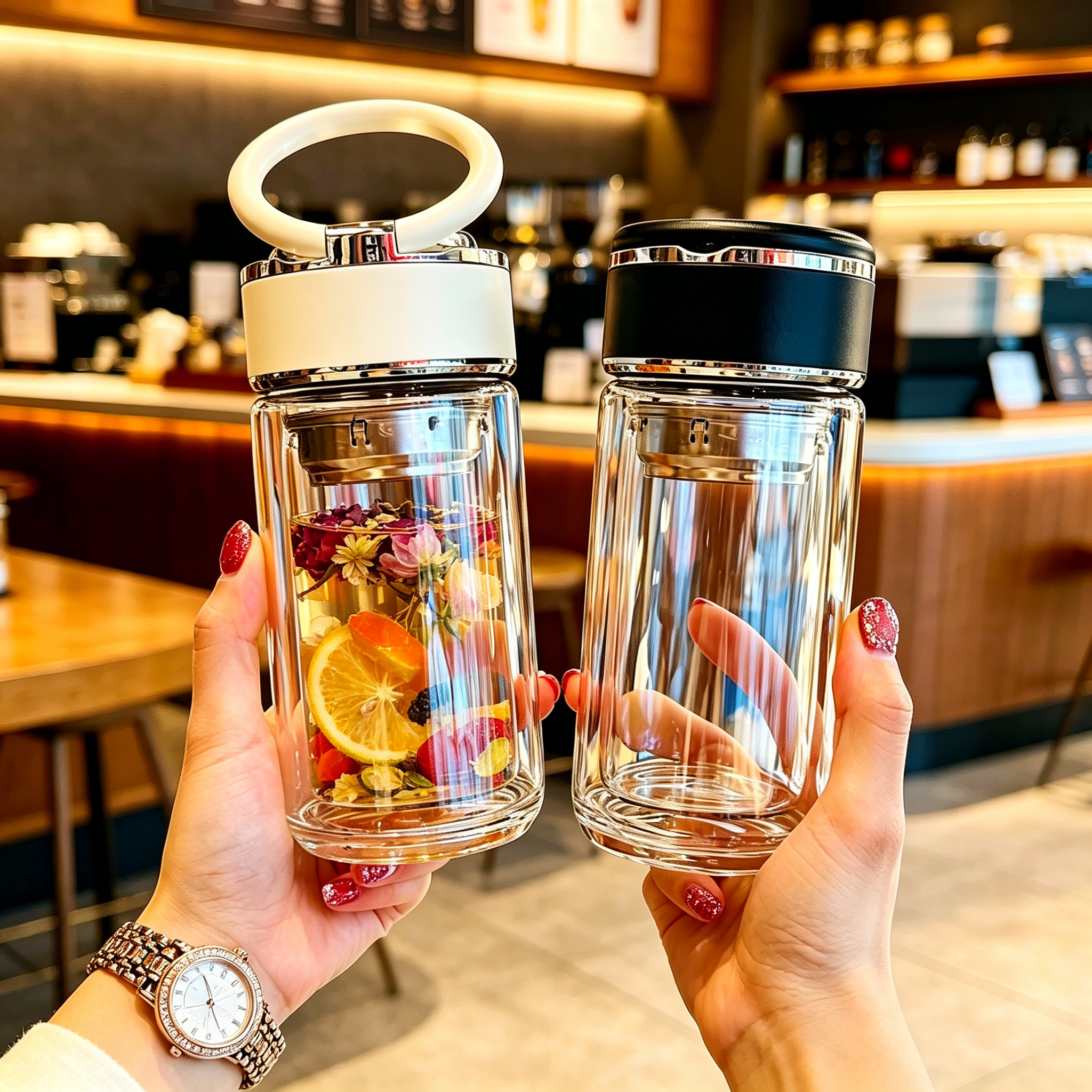2026款双层玻璃高颜值泡茶玻璃杯