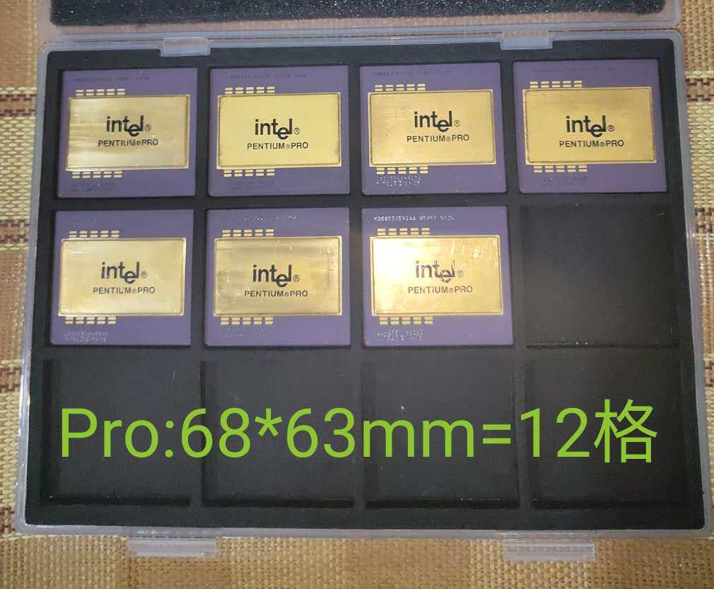 Antique Cpu Collection Ic Chip Storage Protection Flat Plastic Box Small Square Cushion Badge Coin Jewelry
