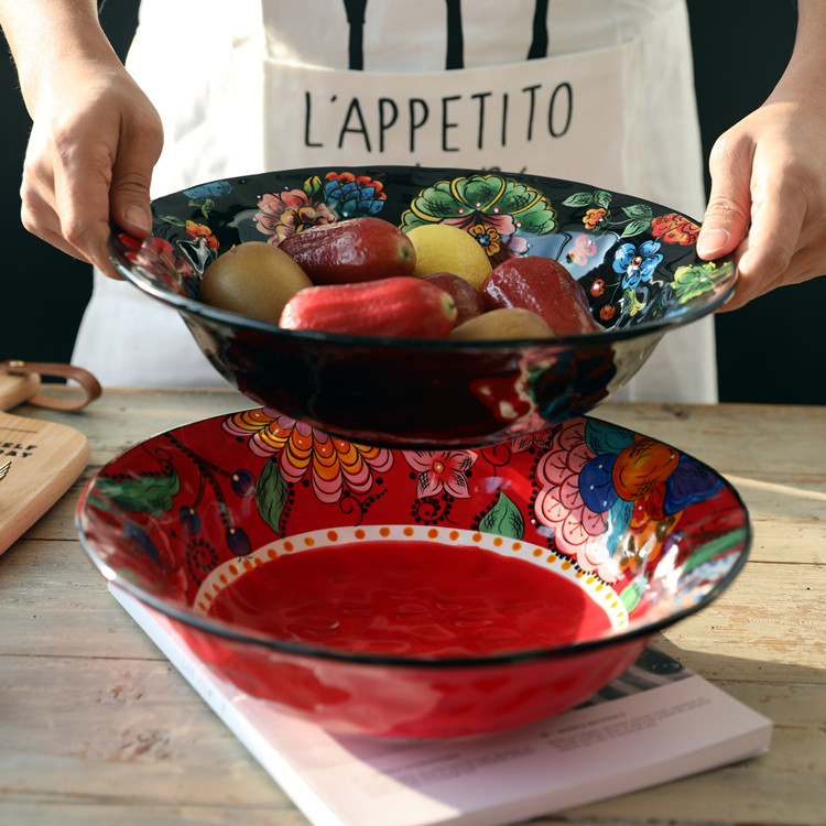 朗汀创意碗酸菜鱼大盆碗水果沙拉碗大汤碗创意大号水果盆好看的碗