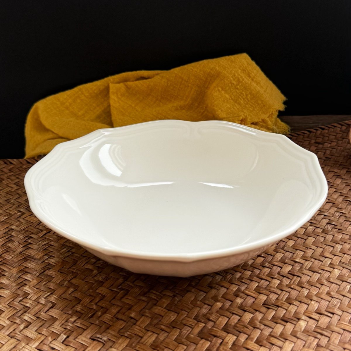 法式ins极简精致陶瓷深盘沙拉盘菜盘超实用器型汤盘西式盘子