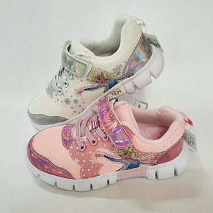 35码 二棉加绒网面保暖女童运动鞋 冰雪奇缘M20702冬季