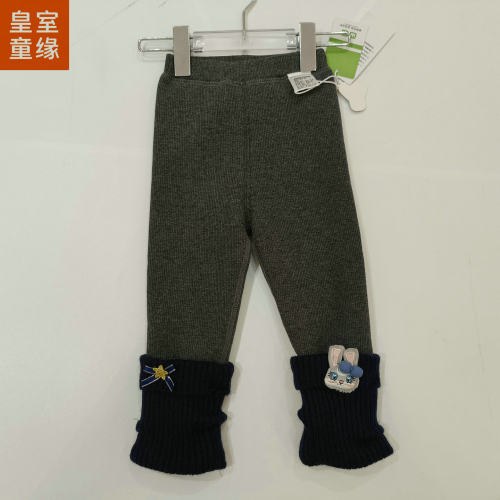 皇室童缘女童加绒打底裤冬季