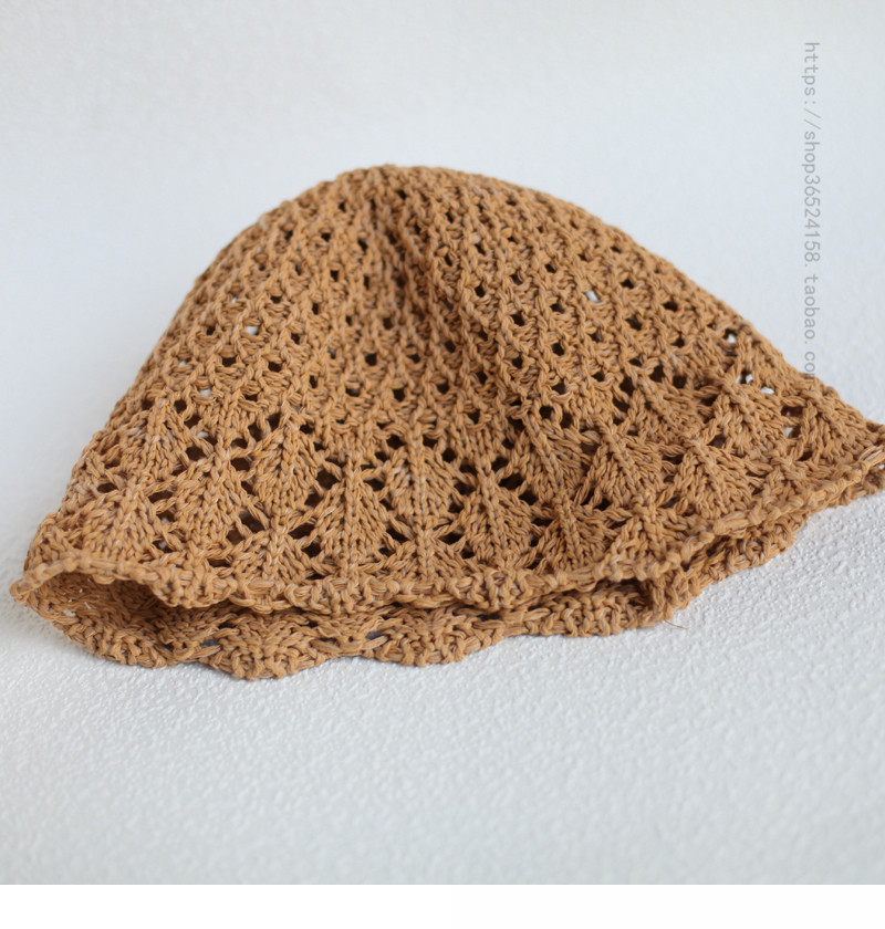 日系小众水桶帽子女夏季镂空纸草编织草帽韩版休闲遮阳防晒盆帽