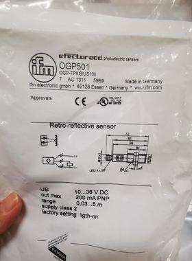 议价IFM易福门光电传器OGP501 OGT500 0GP501