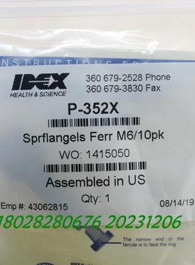 议价A025IDEX P-352X SPRFLANGELS FERR M6/10PK 螺钉