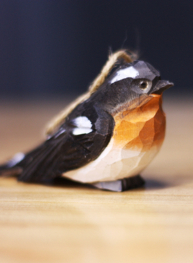 包邮星球收容所挂件手工实木小鸟