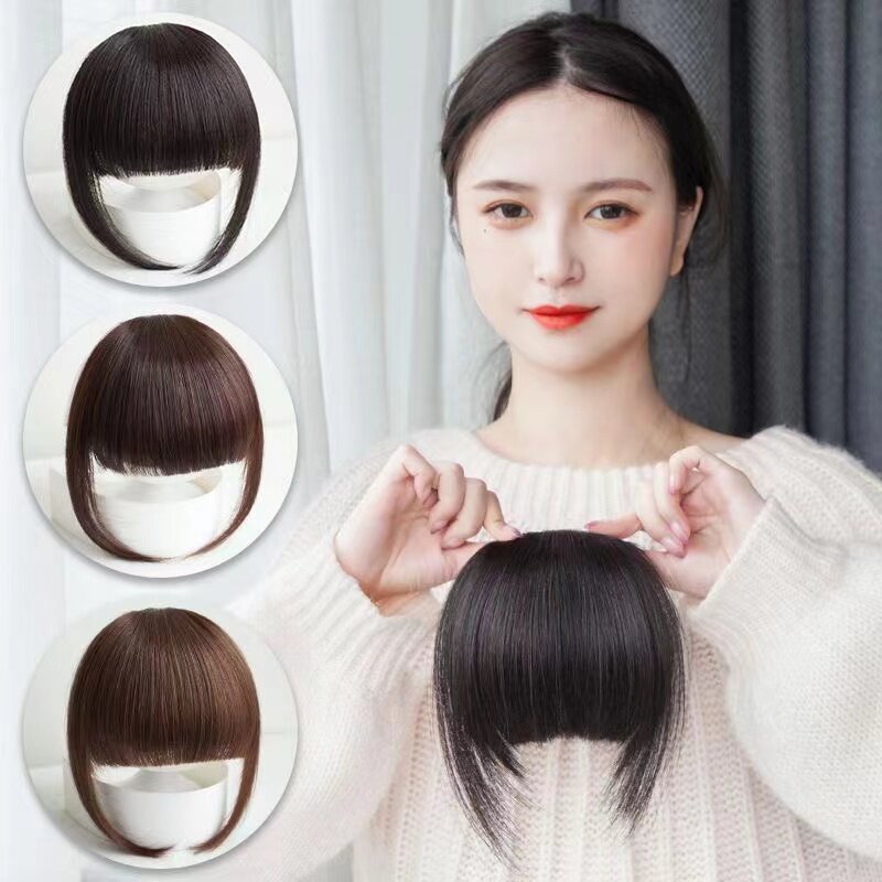 加厚假发高温丝齐刘海修脸
