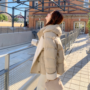 新款 皮毛拼接PU白鸭绒羽绒服外套 C010-8818-P285-K428图片