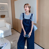 大货新款条纹T+背带裤两件套2C010-2519-P135-K188，女装连体裤，2C010