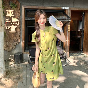 新款 新中式改良唐装旗袍套装2C010-2541-P145-K218图片