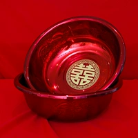 Замужняя женщина вышла замуж за Xixi Bida's Dowry Red Basin Home Basin Basin, пара свадебных принадлежностей