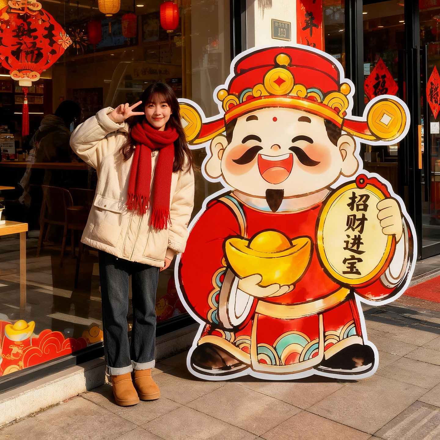 2026财神kt板定制商场店铺新年活动迎宾装饰氛围气球店庆场景布置,节庆用品/礼品,节日装扮用品,淘宝优惠券,粉丝福利购,淘宝优惠卷