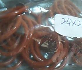 24x2.5 24*2.5 耐高温红色硅胶O型密封圈外径24内径19线径2.5毫米