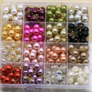 仿珍珠铜脚衬衫 饰扣旗袍扣衣裙配配件 扣圆珠形多彩色小钮扣装