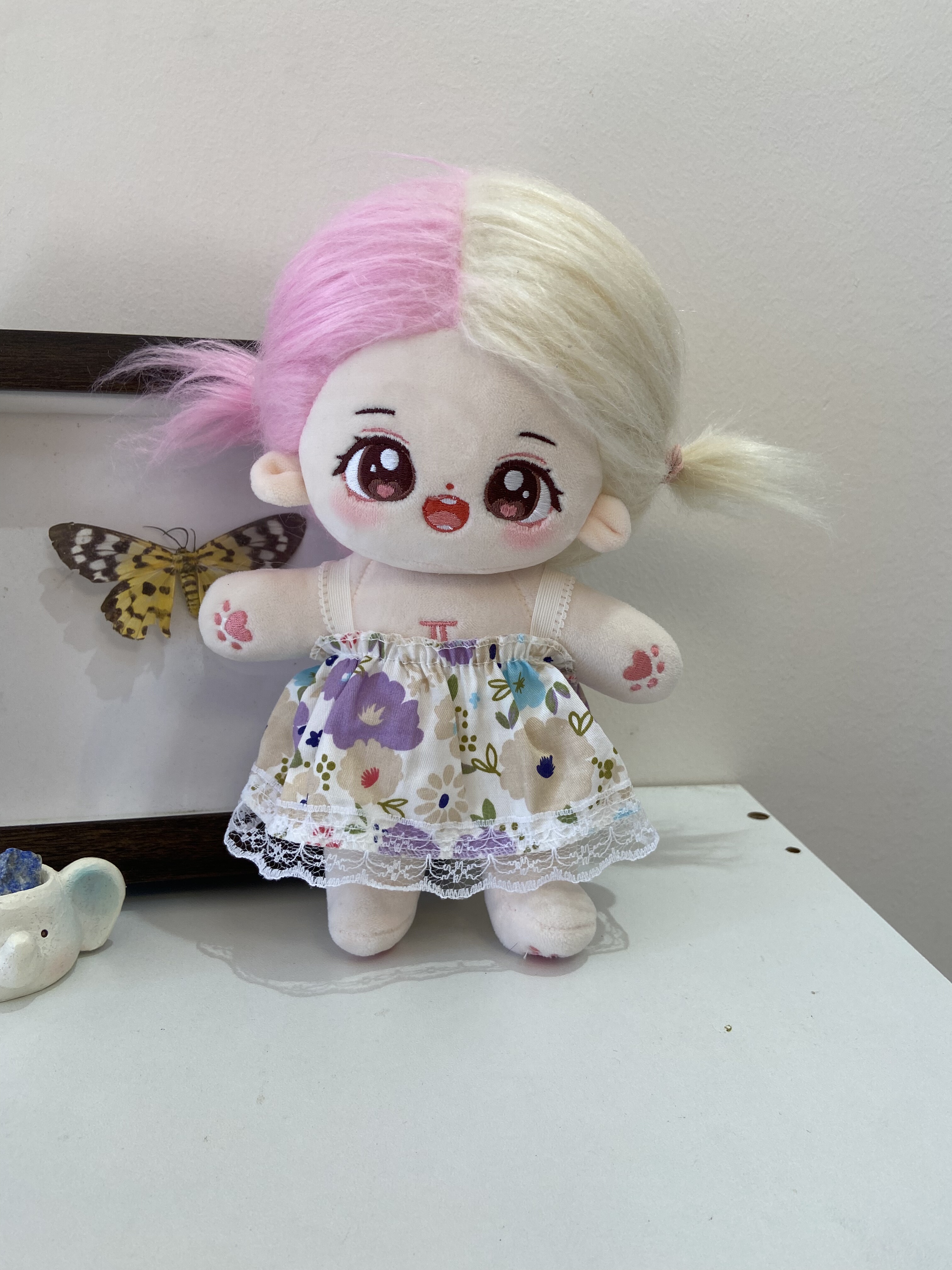 现货白菜价娃衣20cm棉花娃娃衣服小裙子便宜可爱公主裙公仔换装