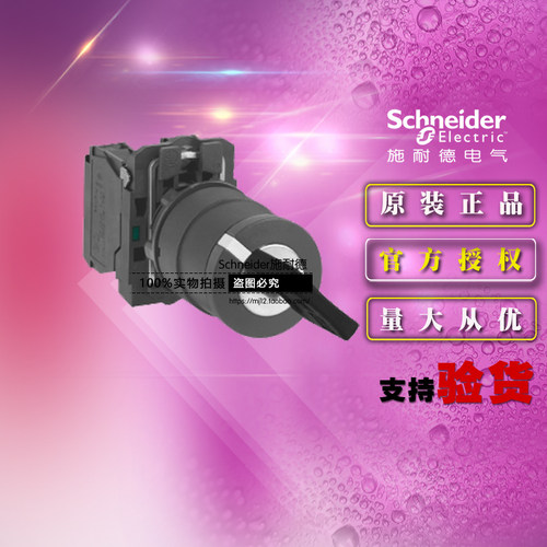 原装施耐德开关XB5AG21C =ZB5AG2C+ZB5AZ101C钥匙开关2位 左出1NO
